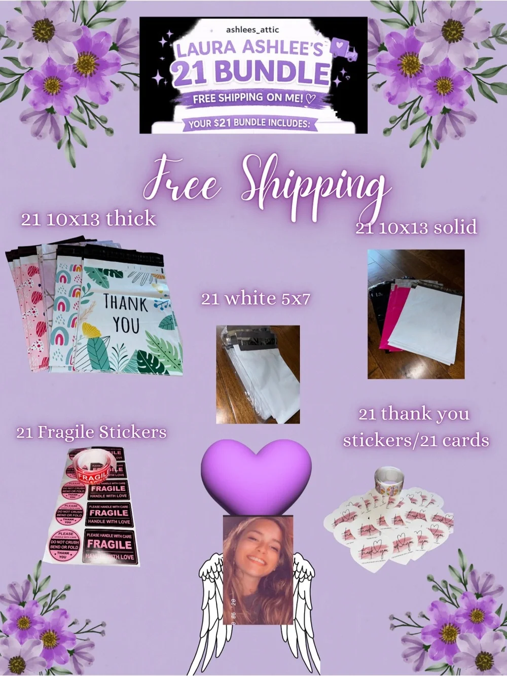 Laura Ashlee's 21 Bundle - Thank You & Shipping Supplies 125 pieces